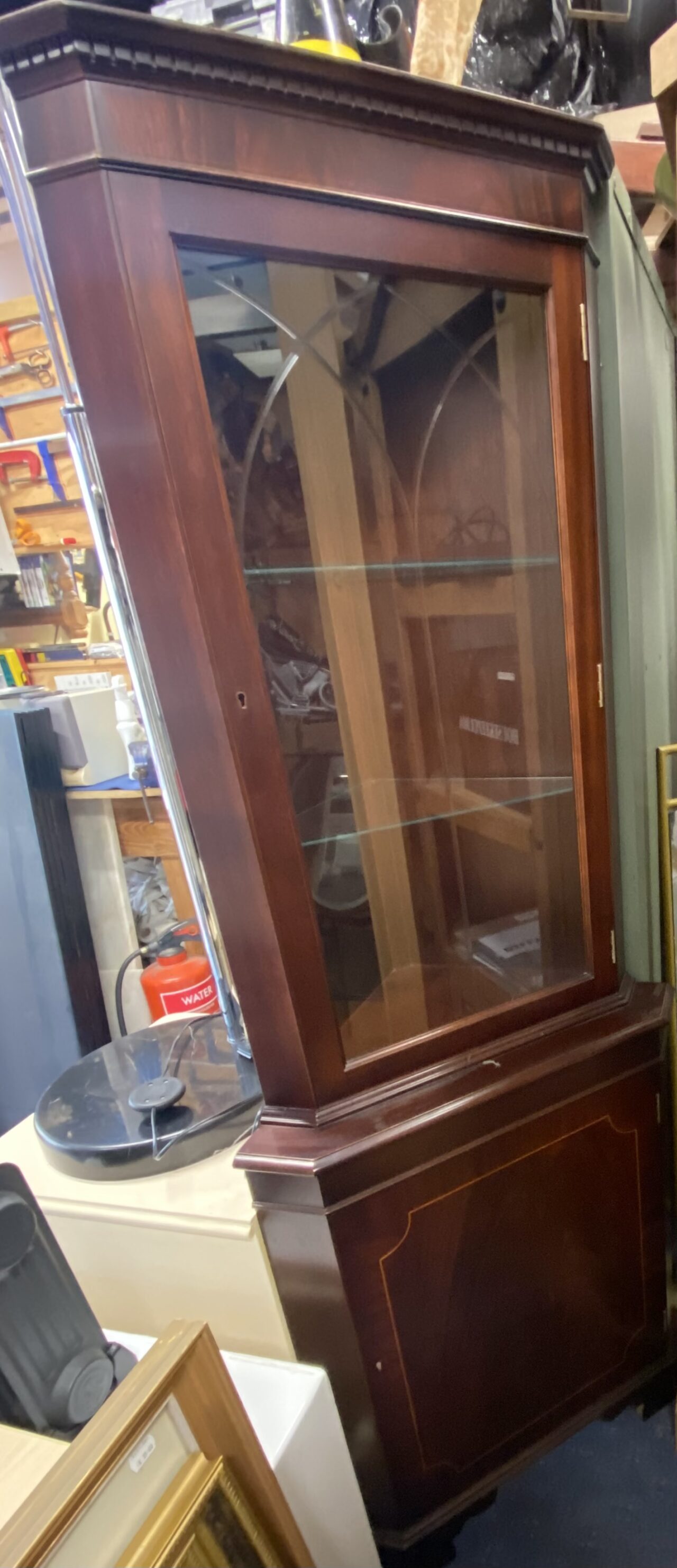 Dark Wood Corner Unit The 2nd Hand Shop