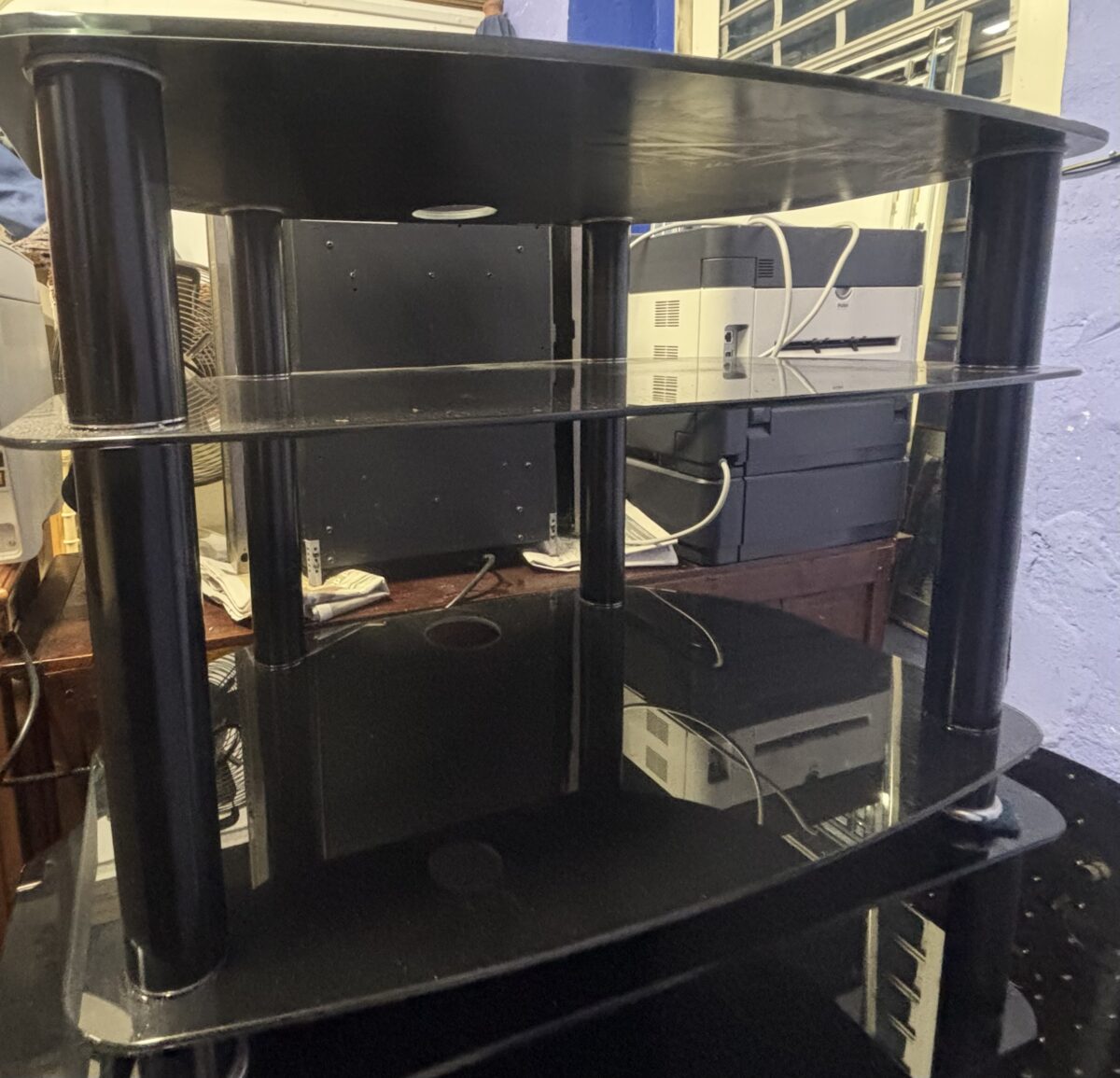 Glass TV unit