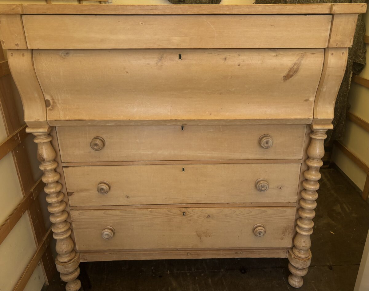 Large old Jersey pine chest of drawers