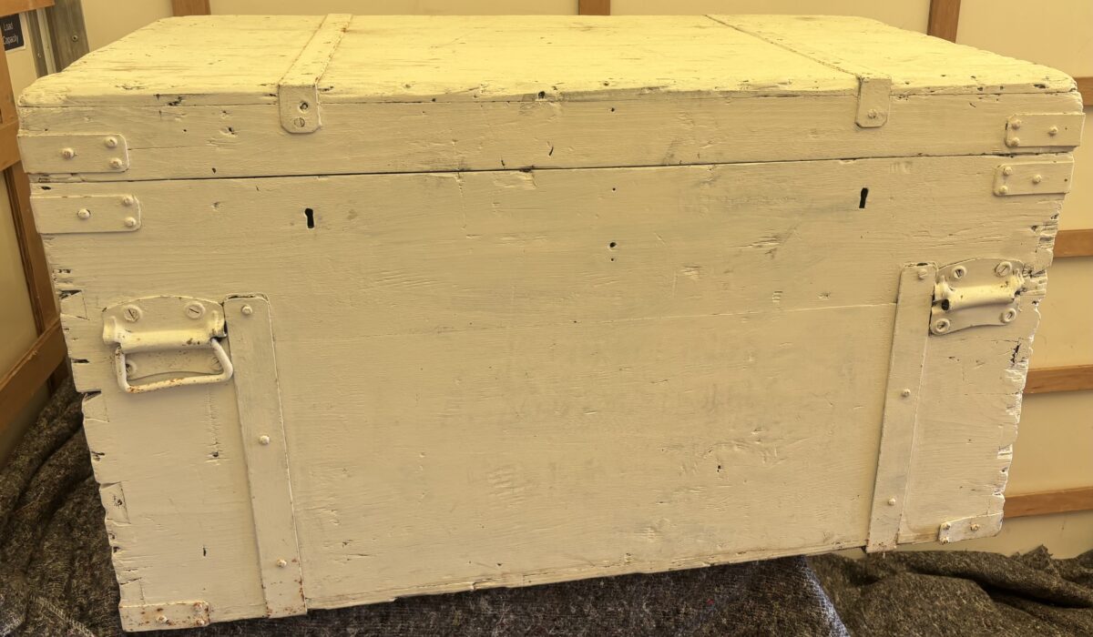 Antique wooden trunk