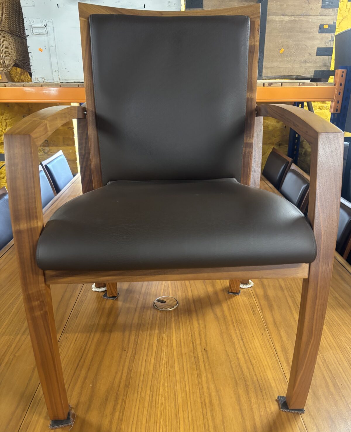 Round office table & 3 chairs - Image 3