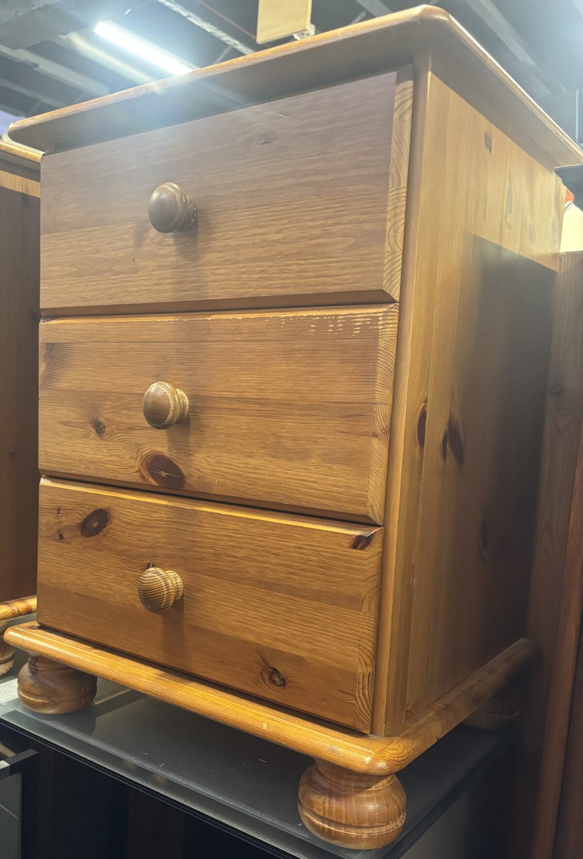 Pine bed side unit