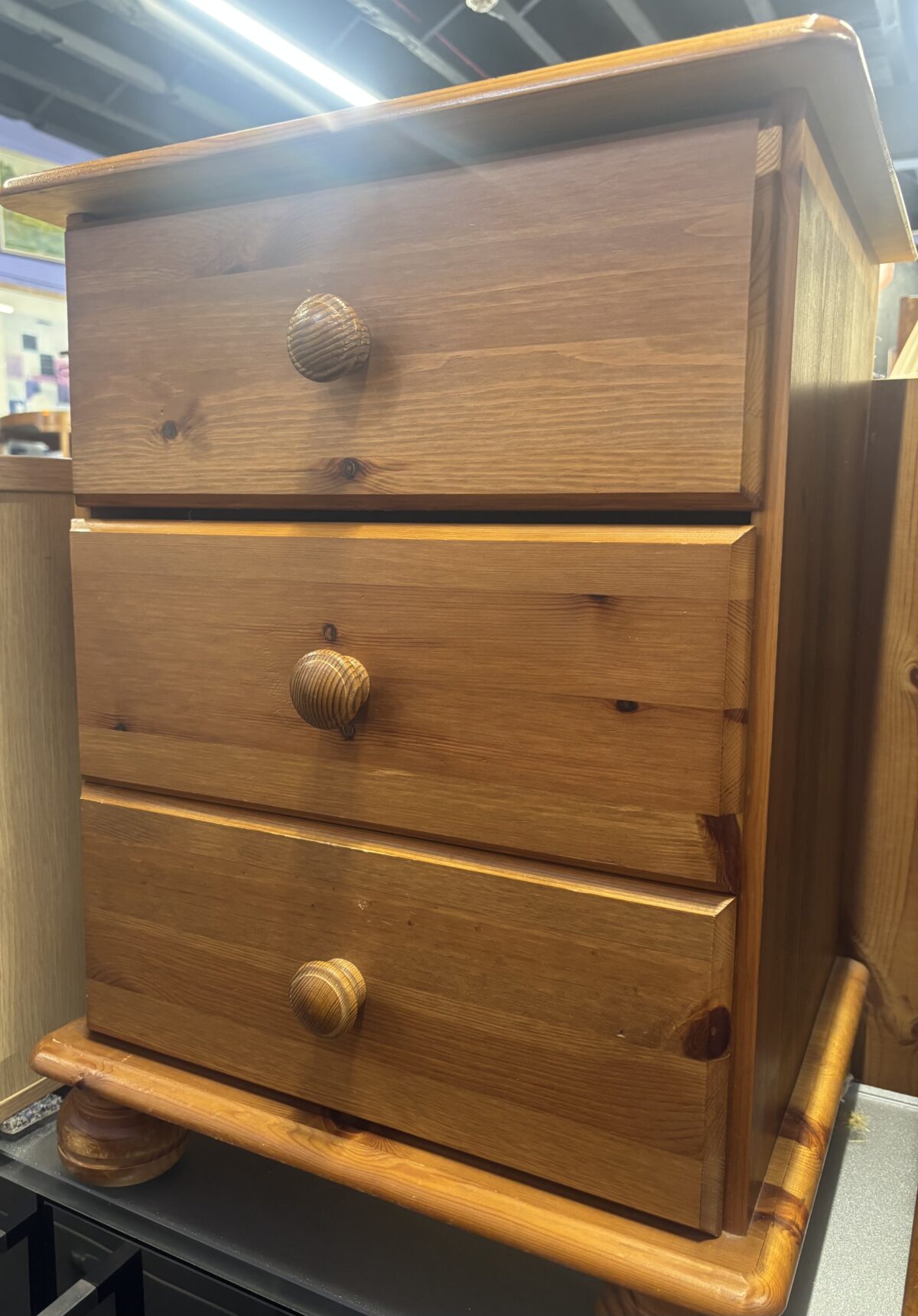 Pine bed side unit